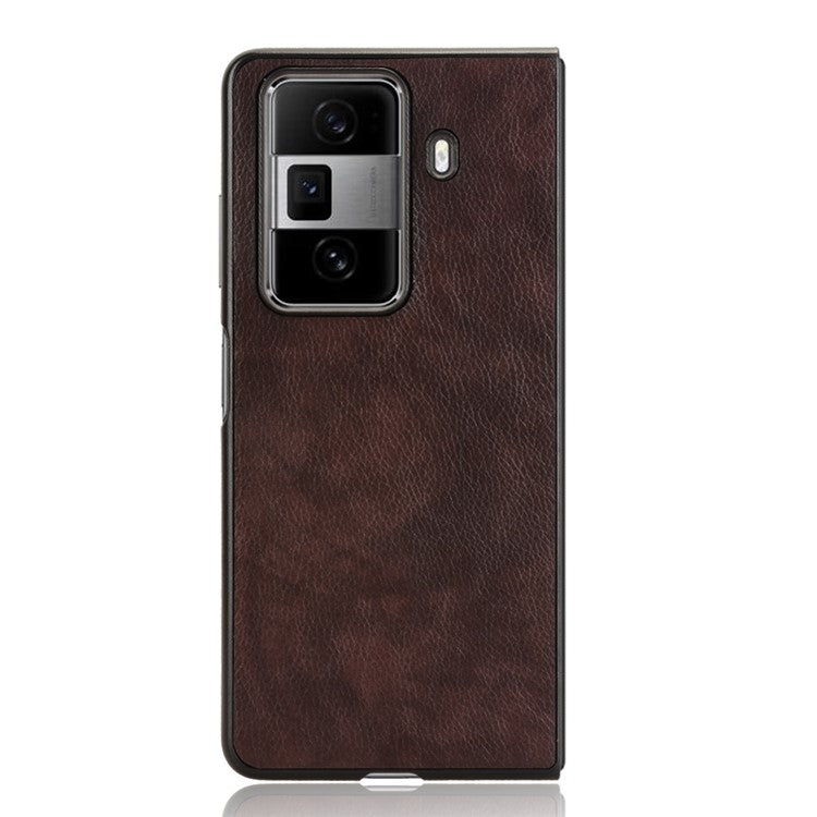 For Honor Magic Vs3 5G Case Litchi Texture PU Leather + PC Phone Cover - Brown