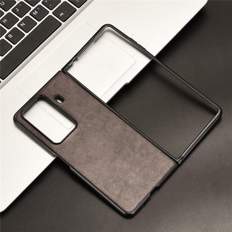 For Honor Magic Vs3 5G Case Litchi Texture PU Leather + PC Phone Cover - Brown