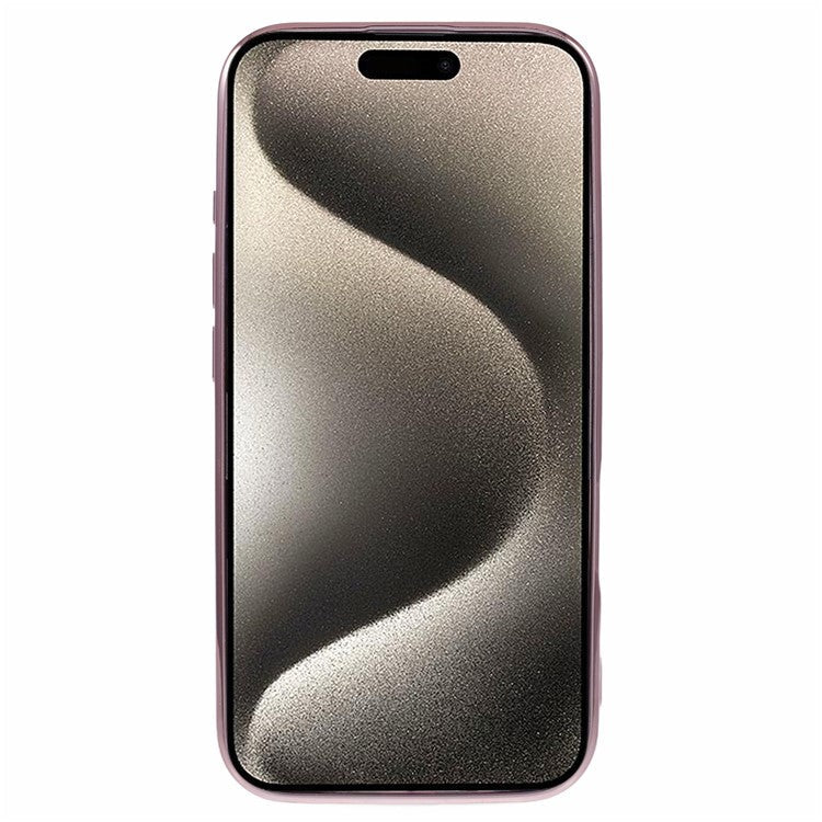 AR Series For iPhone 16 Plus Case Compatible with MagSafe Gear Design TPU Phone Cover with Lens Film - Rose Gold