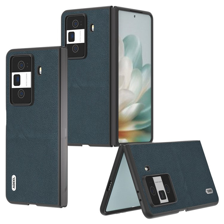 ABEEL For Honor Magic Vs3 5G Case Genuine Cow Leather Hard PC Phone Cover - Green