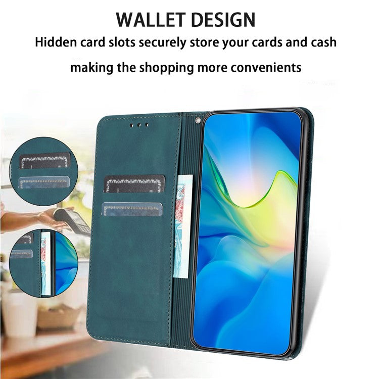 For iPhone 16 Plus Case PU Leather Wallet Phone Cover Elephant Pattern - Green