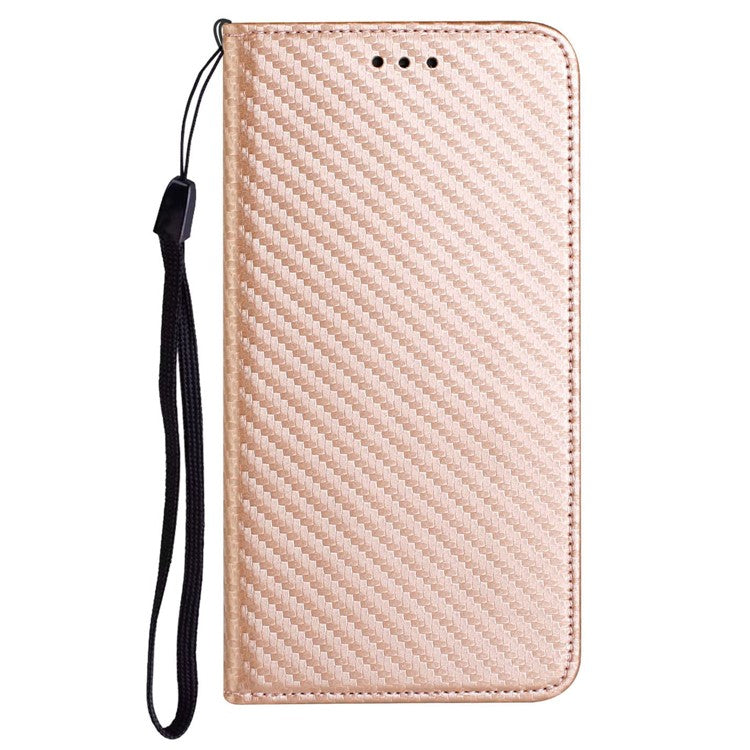 For iPhone 16 Case Leather Flip Phone Cover Stand Strong Magnetic Closure - Rose Gold