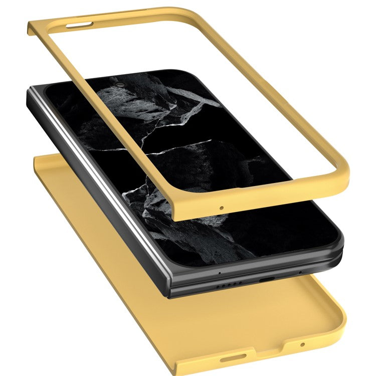 ABEEL For Google Pixel 9 Pro Fold 5G Case Hard PC Protective Phone Cover Skin Touch Feeling - Yellow