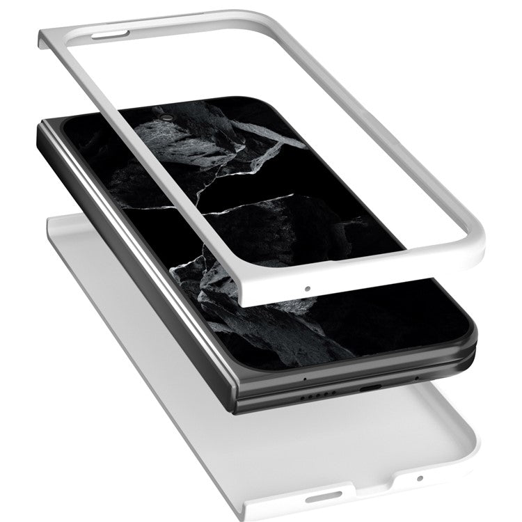 ABEEL For Google Pixel 9 Pro Fold 5G Case Hard PC Protective Phone Cover Skin Touch Feeling - White