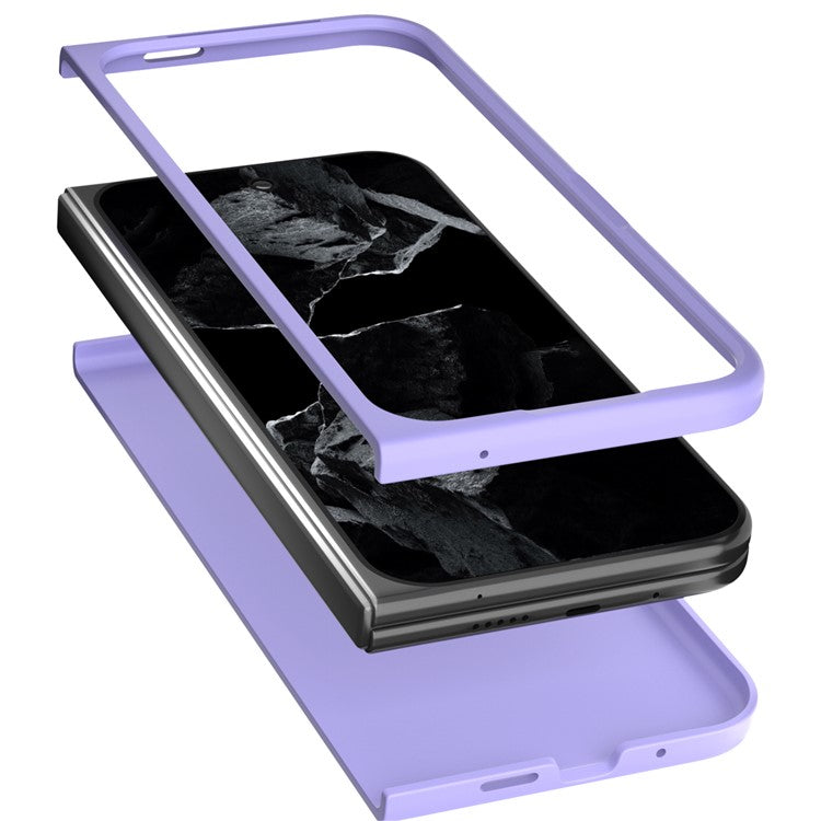 ABEEL For Google Pixel 9 Pro Fold 5G Case Hard PC Protective Phone Cover Skin Touch Feeling - Purple