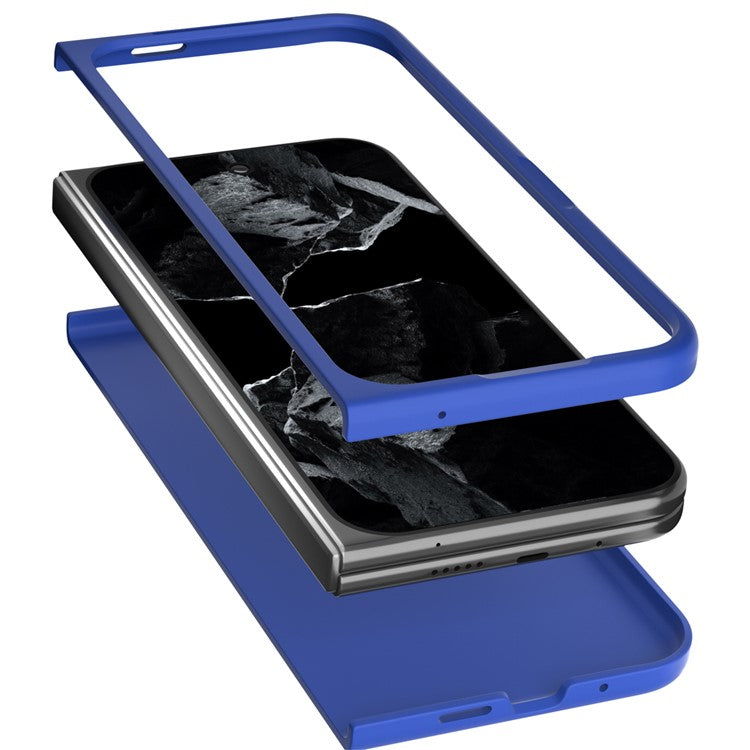 ABEEL For Google Pixel 9 Pro Fold 5G Case Hard PC Protective Phone Cover Skin Touch Feeling - Dark Blue