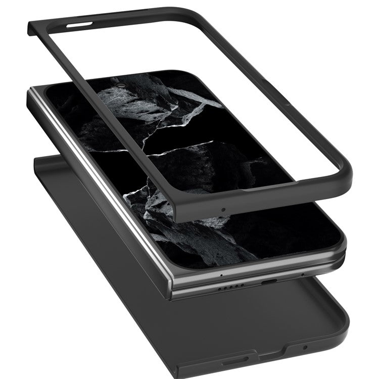 ABEEL For Google Pixel 9 Pro Fold 5G Case Hard PC Protective Phone Cover Skin Touch Feeling - Black