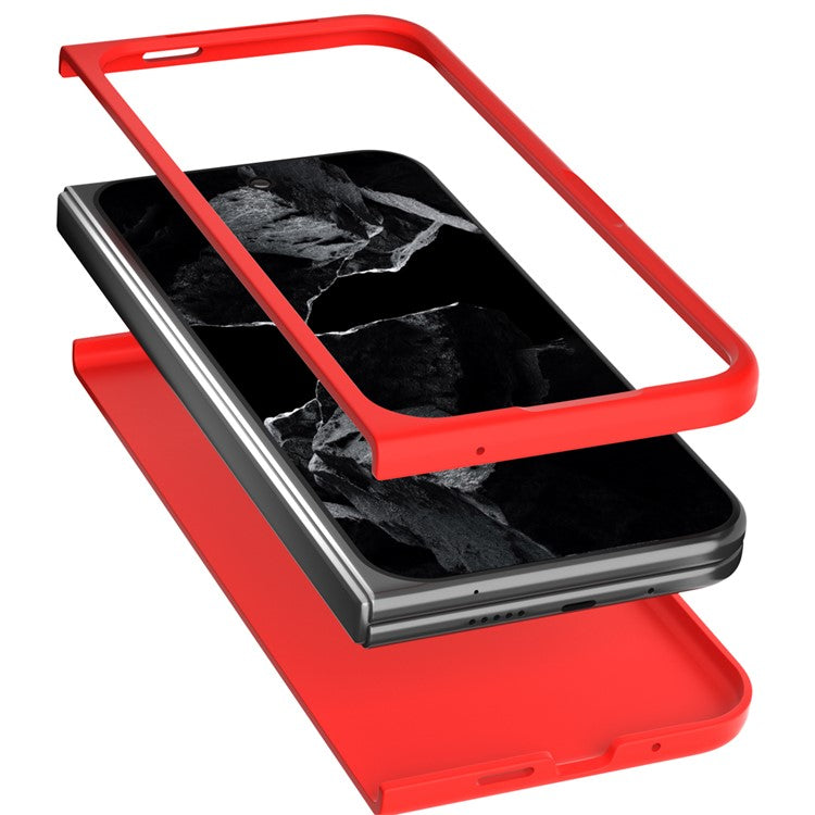 ABEEL For Google Pixel 9 Pro Fold 5G Case Hard PC Protective Phone Cover Skin Touch Feeling - Red