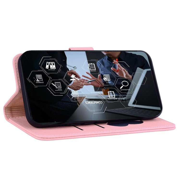 For Google Pixel 9 / Pixel 9 Pro Case Wallet Cat Pattern Imprinted Leather Phone Cover - Pink