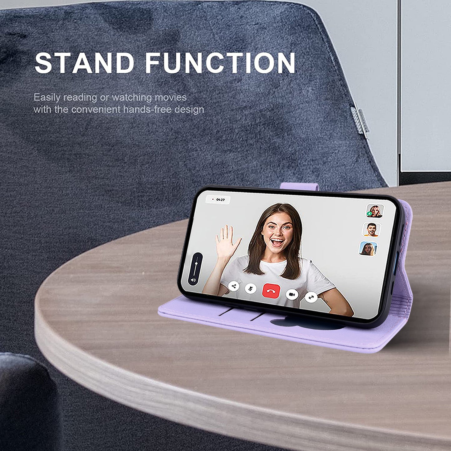 For Samsung Galaxy A16 5G / A16 4G Case Wallet Cat Pattern Imprinted Leather Phone Cover - Purple