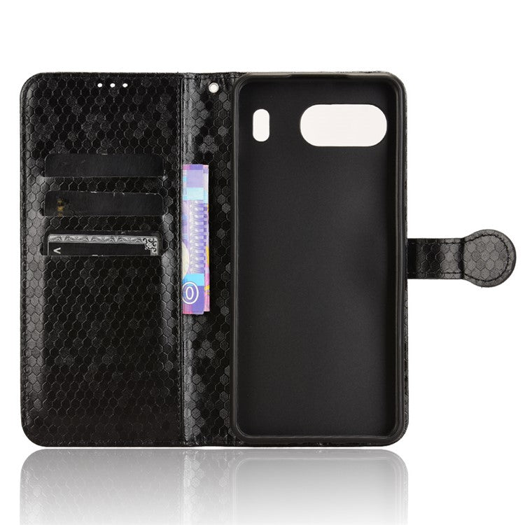 For OnePlus Nord 4 Wallet Case Dot Pattern Imprint PU Leather Phone Cover - Black