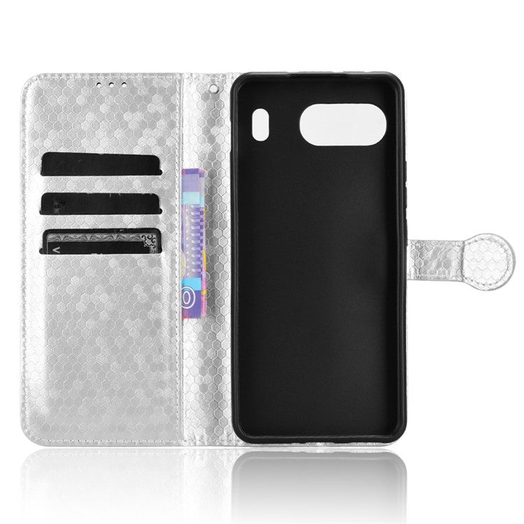 For OnePlus Nord 4 Wallet Case Dot Pattern Imprint PU Leather Phone Cover - Silver