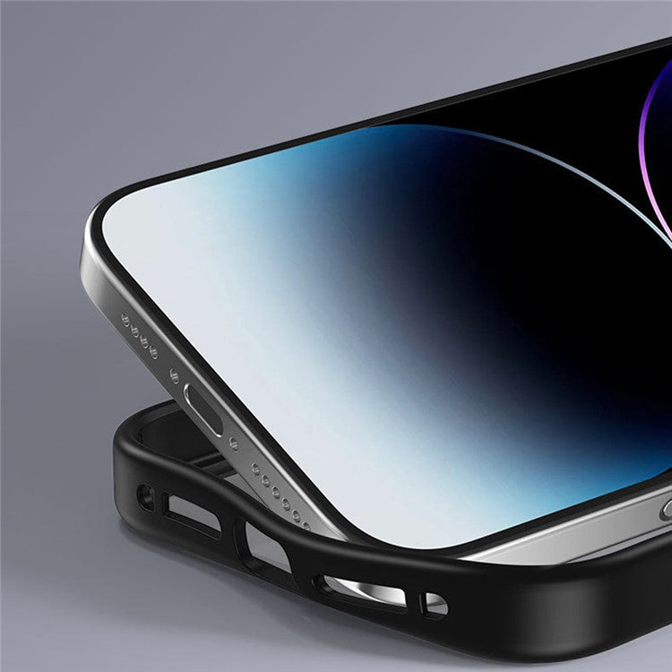 For iPhone 16 Pro Case Clear Phone Cover PC +TPU Compatible with MagSafe - Black