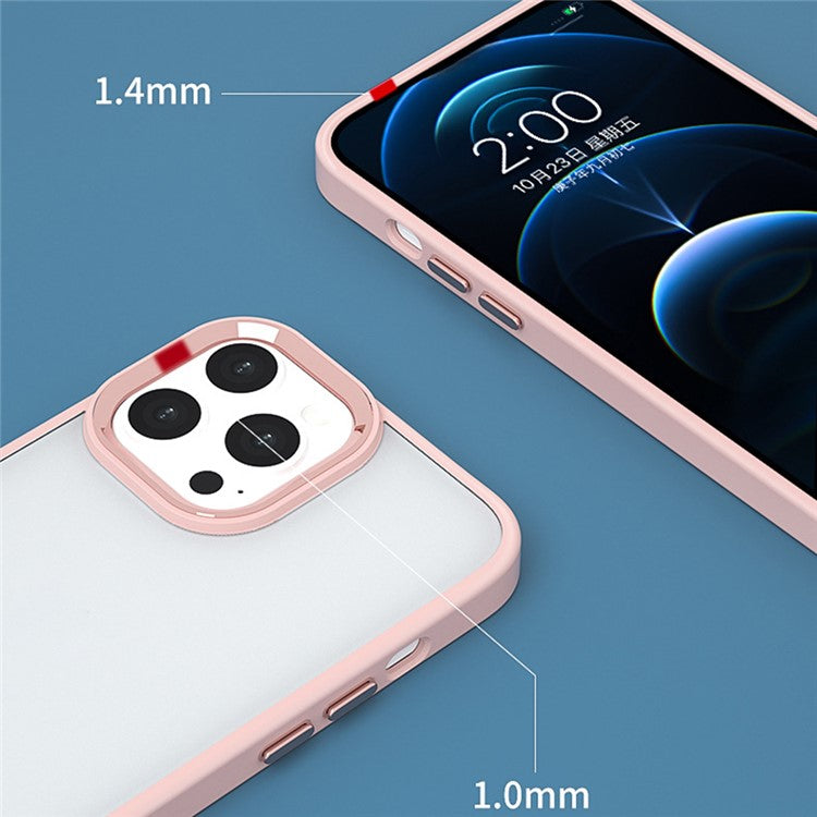 For iPhone 16 Pro Clear Phone Case PC+Silicone Shockproof Back Cover - Translucent