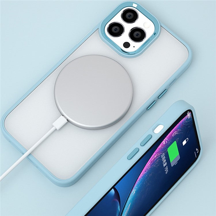 For iPhone 16 Pro Clear Phone Case PC+Silicone Shockproof Back Cover - Blackish Green