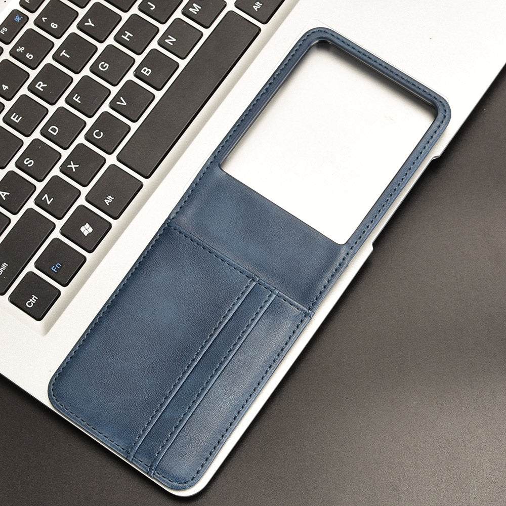 For Motorola Razr 50 Ultra 5G Wallet Case Shockproof Leather Phone Cover - Blue