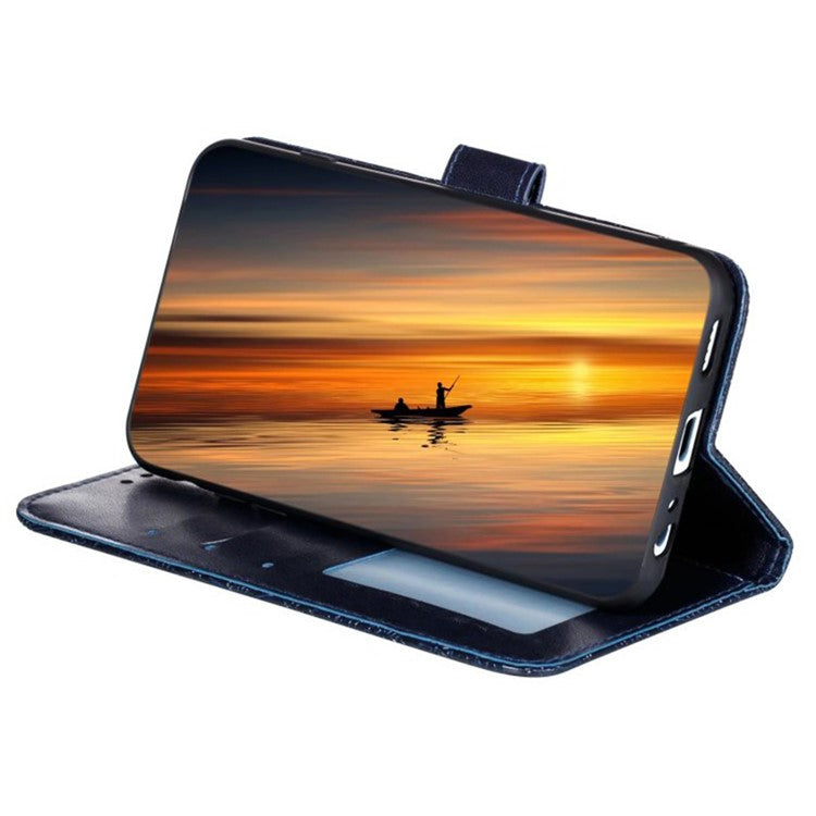 For iPhone 16 Pro Case Lace Flowers PU Leather Flip Wallet Phone Cover - Black