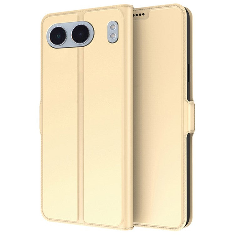 For OnePlus Nord 4 Case Shockproof TPU Inner Shell Leather Phone Cover Card Slot - Gold