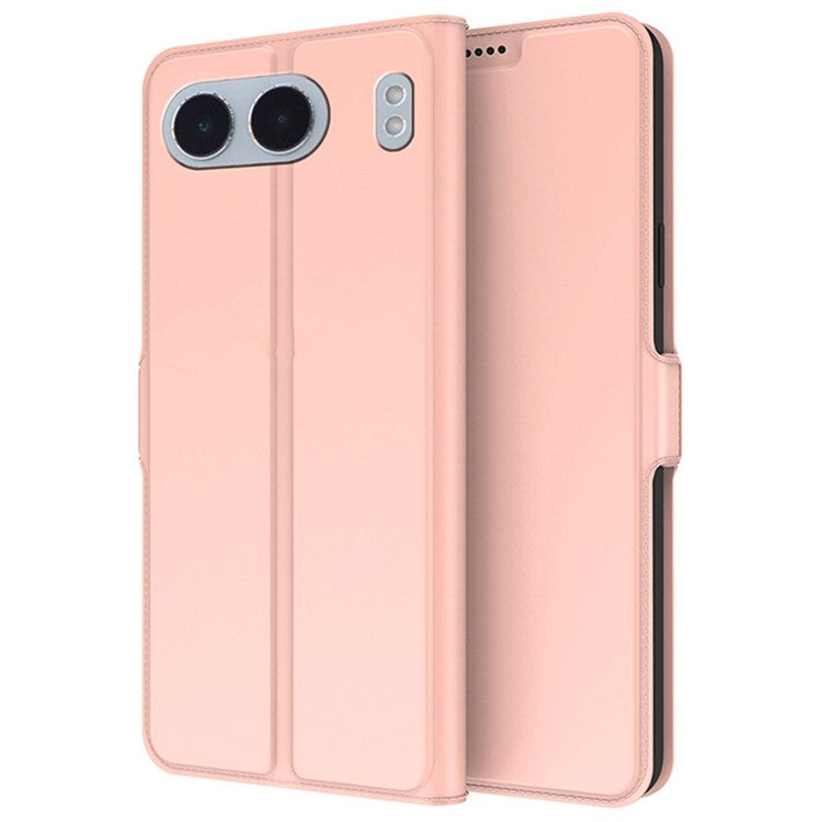 For OnePlus Nord 4 Case Shockproof TPU Inner Shell Leather Phone Cover Card Slot - Rose Gold