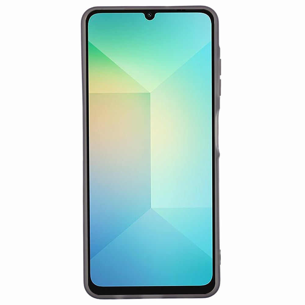 DKSM Series For Samsung Galaxy A06 Case Electroplated Camera Frame TPU Phone Cover - Transparent Black