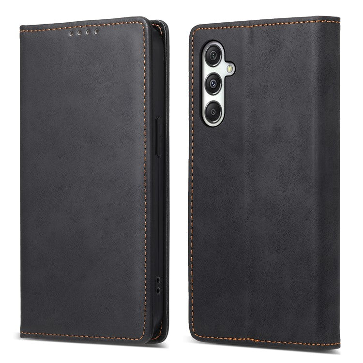 DF-05 For Samsung Galaxy M35 5G Wallet Case RFID Blocking PU Leather Phone Cover - Black