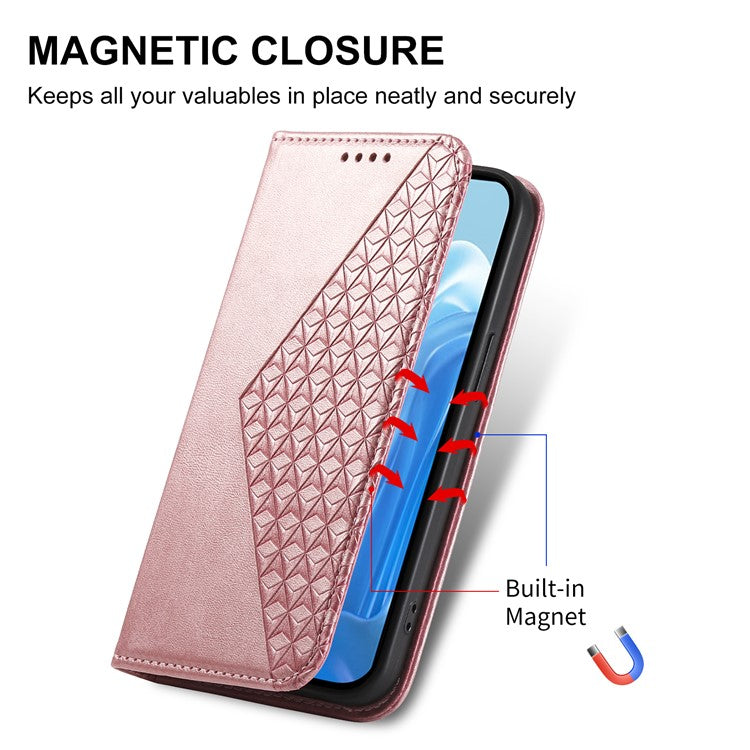 For Samsung Galaxy M35 5G Case Calf Texture PU Leather Phone Cover with Wallet - Rose Gold