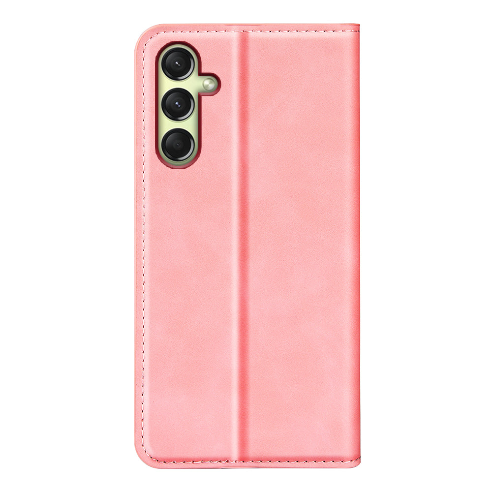 For Samsung Galaxy A16 5G / A16 4G Case Skin-Touch Leather Wallet Phone Cover - Pink