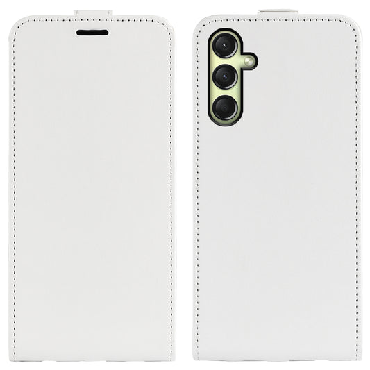 For Samsung Galaxy A16 5G / A16 4G Case with Card Slots Vertical Flip Leather Phone Cover - White