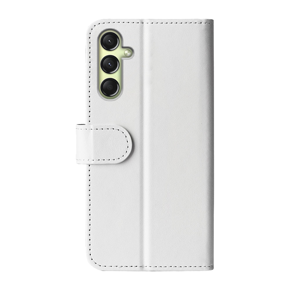 For Samsung Galaxy A16 5G / A16 4G Wallet Case Crazy Horse Texture Stand Leather Phone Cover - White