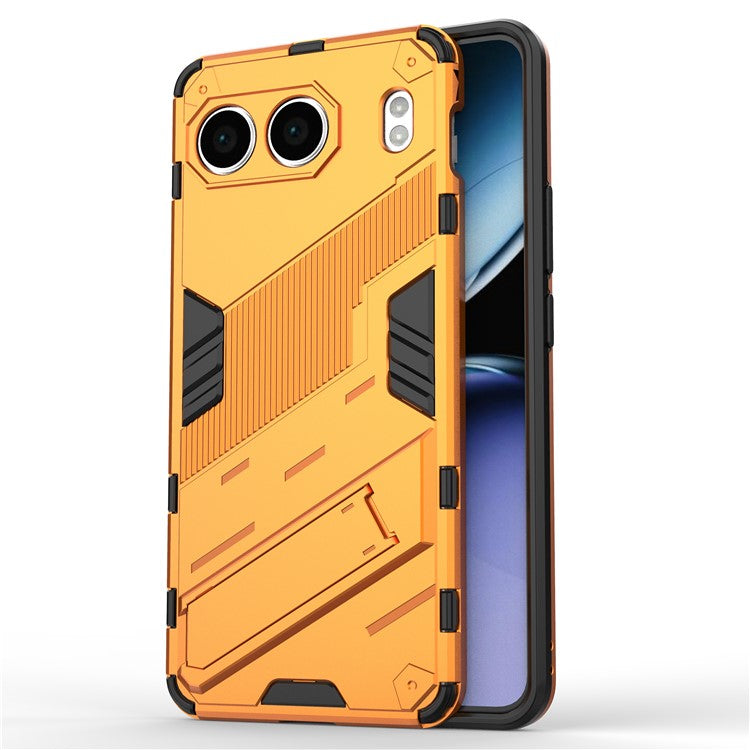 For OnePlus Nord 4 Case PC+TPU Shockproof Phone Cover with Kickstand - Orange