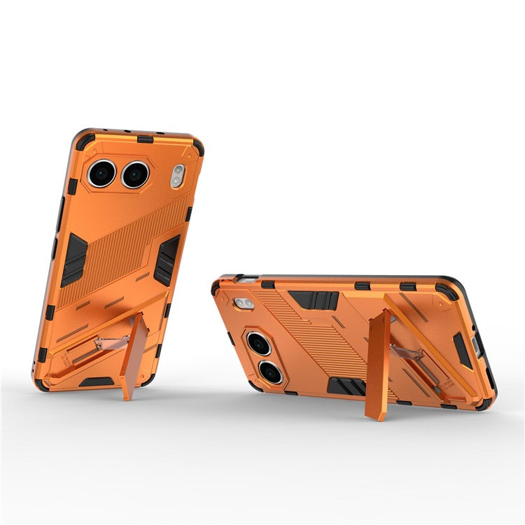 For OnePlus Nord 4 Case PC+TPU Shockproof Phone Cover with Kickstand - Orange