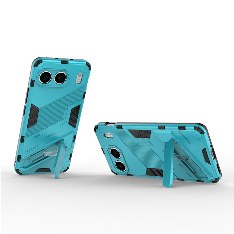 For OnePlus Nord 4 Case PC+TPU Shockproof Phone Cover with Kickstand - Baby Blue