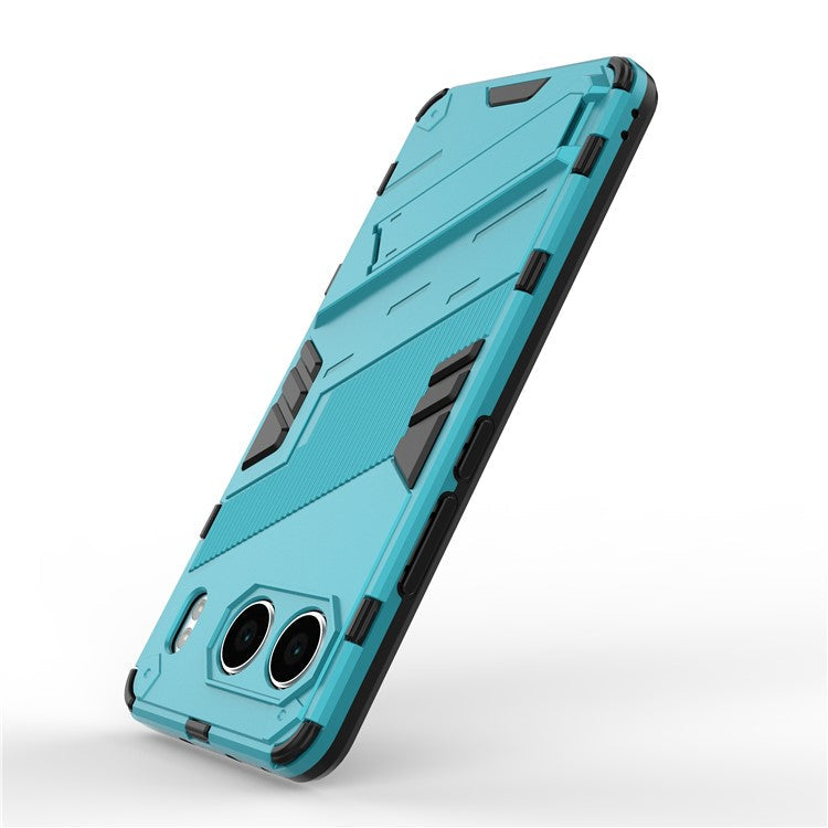 For OnePlus Nord 4 Case PC+TPU Shockproof Phone Cover with Kickstand - Baby Blue