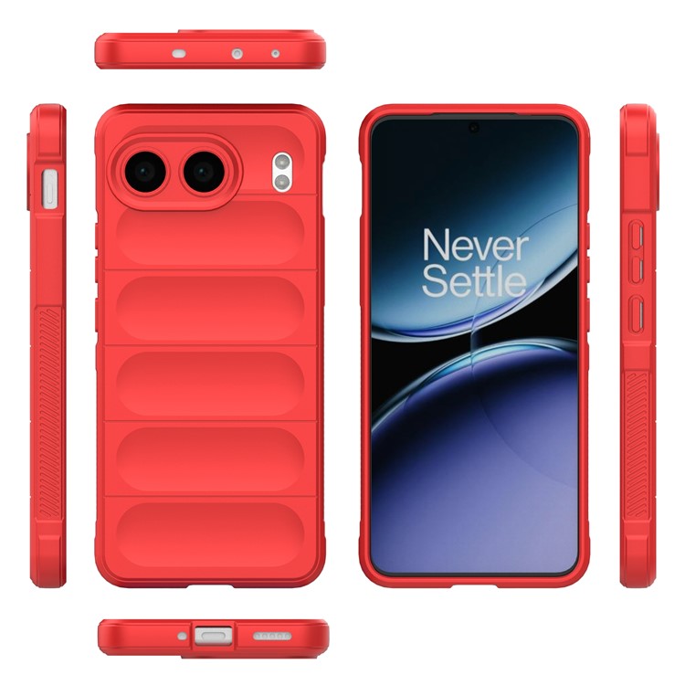 For OnePlus Nord 4 Case Anti-Drop Soft TPU Rugged Phone Back Cover - Red