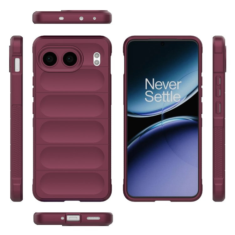 For OnePlus Nord 4 Case Anti-Drop Soft TPU Rugged Phone Back Cover - Wine Red