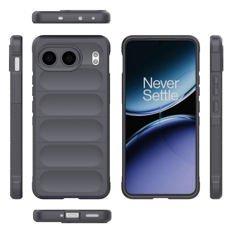 For OnePlus Nord 4 Case Anti-Drop Soft TPU Rugged Phone Back Cover - Dark Grey