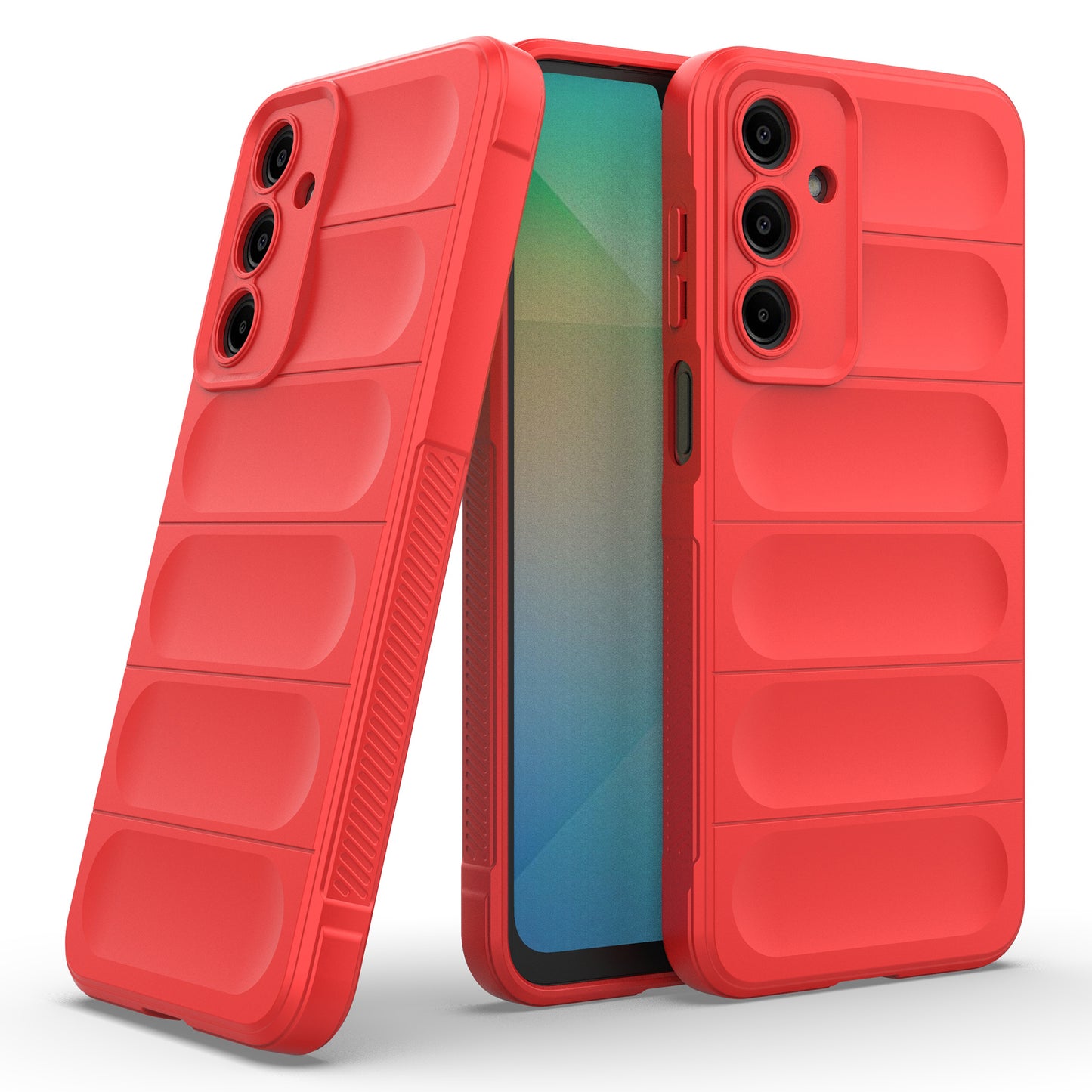For Samsung Galaxy A16 5G / A16 4G Case Anti-Drop Soft TPU Rugged Phone Back Cover - Red