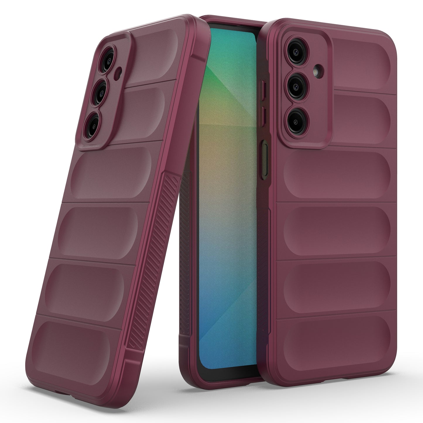 For Samsung Galaxy A16 5G / A16 4G Case Anti-Drop Soft TPU Rugged Phone Back Cover - Wine Red