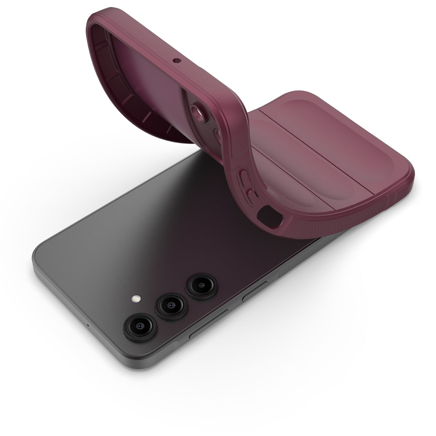 For Samsung Galaxy A16 5G / A16 4G Case Anti-Drop Soft TPU Rugged Phone Back Cover - Wine Red