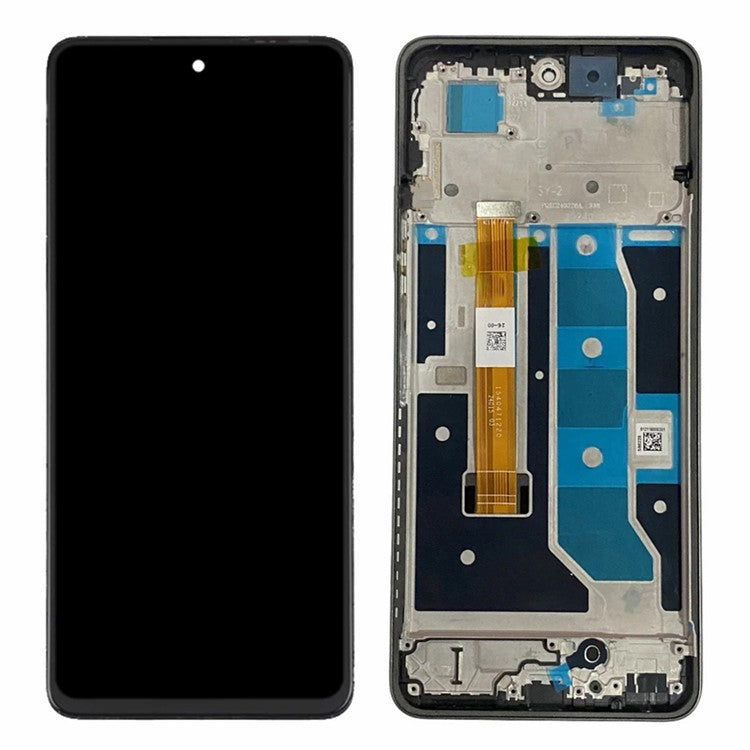 For Realme C67 4G Grade B LCD Screen and Digitizer Assembly + Frame (Without Logo) - Black