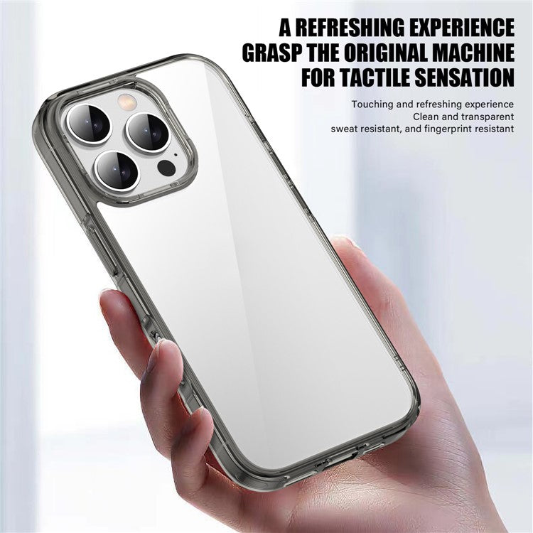 IPAKY For iPhone 16 Pro Clear Phone Case TPU + PC Slim Phone Back Cover - Transparent Blue