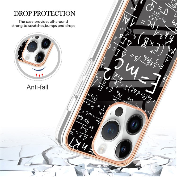 YB IMD Series-16 Style-E For iPhone 16 Pro TPU Case Pattern Printing Phone Back Cover - Equation