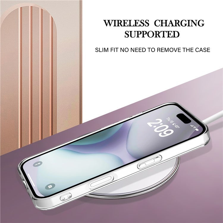 YB IMD Series-16 Style-E For iPhone 16 Case IMD Marble Flower Pattern TPU Phone Cover - Blue Flowers