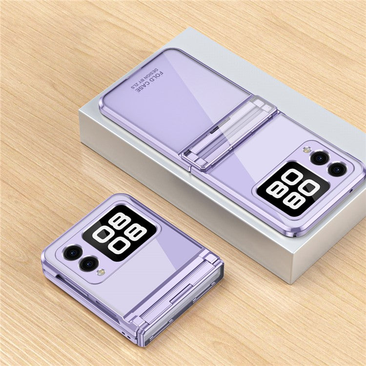 For Huawei nova Flip 5G Case Electroplating PC Folding Phone Cover - Purple