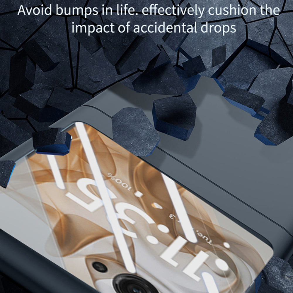 For Motorola Razr 50 Ultra 5G Case Skin-touch PC Phone Cover with Rear Screen Protector - White