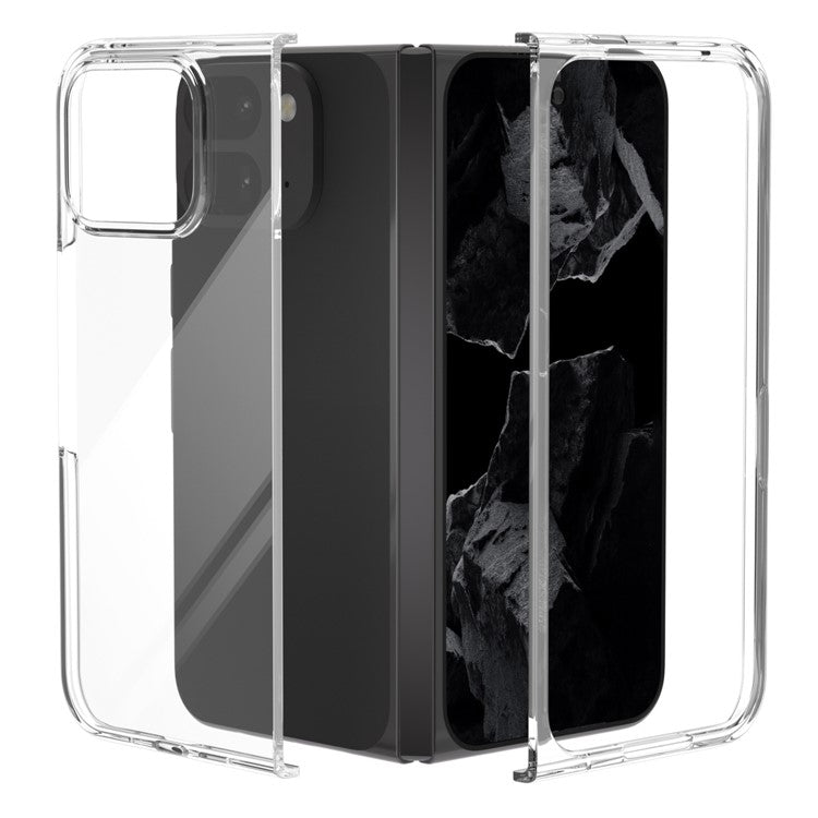 ABEEL For Google Pixel 9 Pro Fold 5G Clear Case Anti-Drop Hard PC Phone Cover