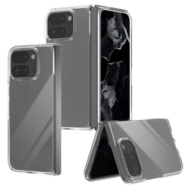 ABEEL For Google Pixel 9 Pro Fold 5G Clear Case Anti-Drop Hard PC Phone Cover