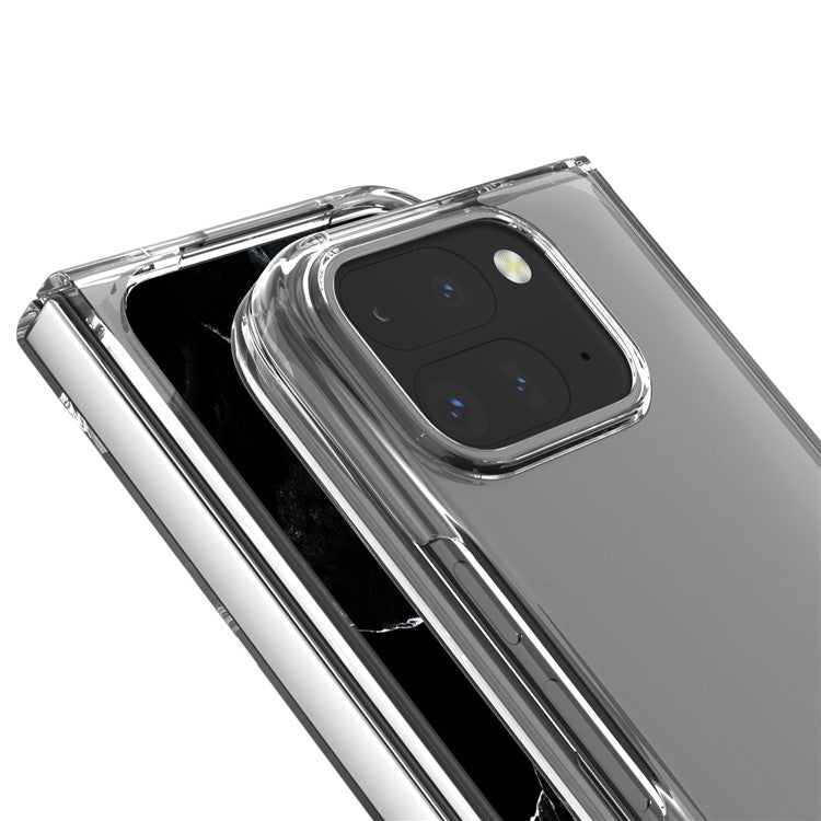 ABEEL For Google Pixel 9 Pro Fold 5G Clear Case Anti-Drop Hard PC Phone Cover