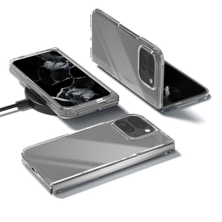 ABEEL For Google Pixel 9 Pro Fold 5G Clear Case Anti-Drop Hard PC Phone Cover