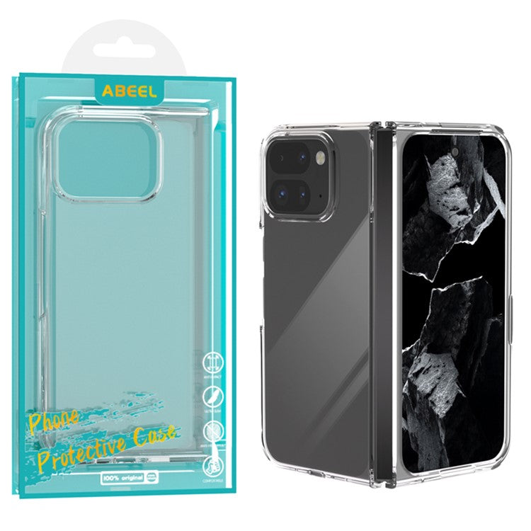 ABEEL For Google Pixel 9 Pro Fold 5G Clear Case Anti-Drop Hard PC Phone Cover